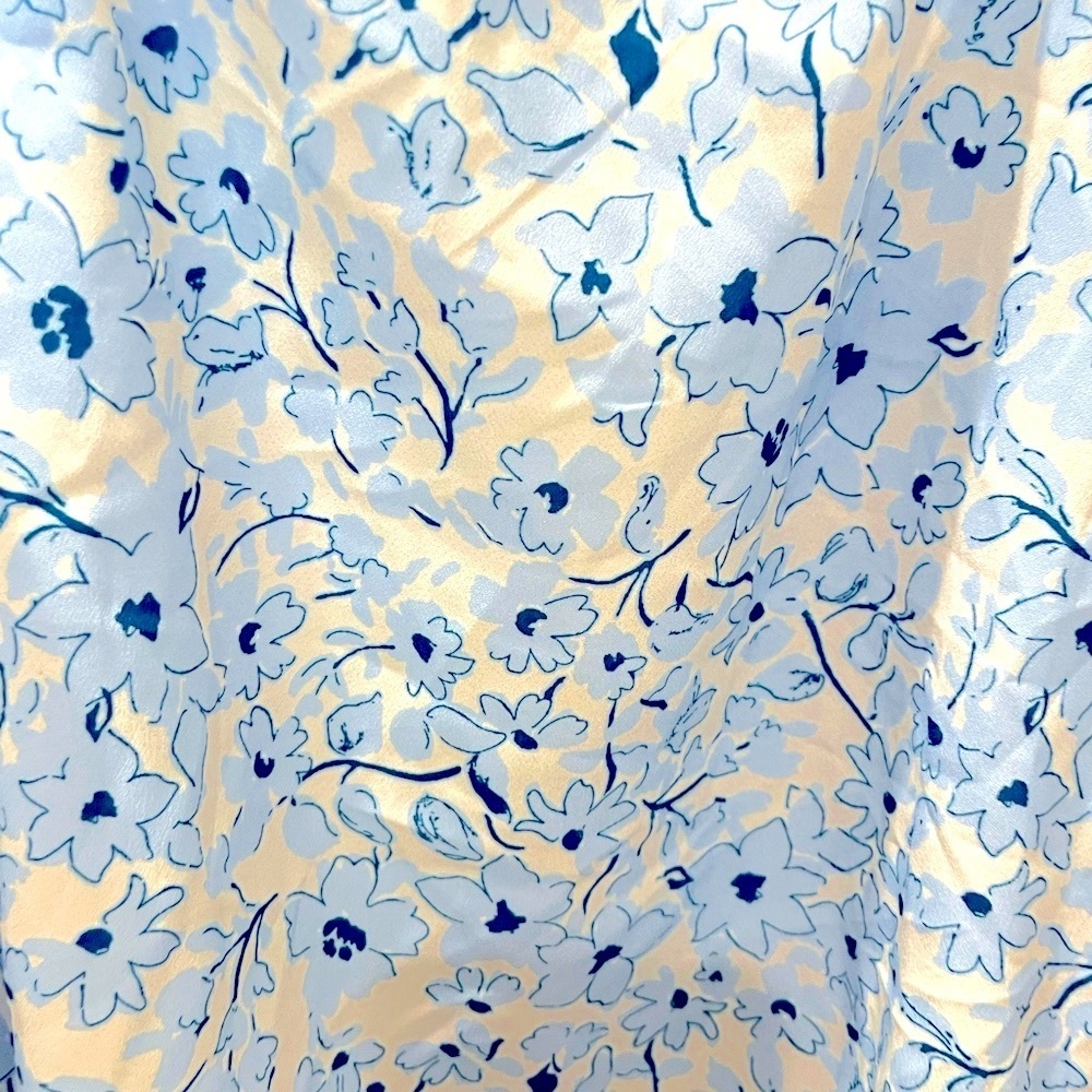 NEW…LUSH Blue Floral Ruffle Strap Blouse - Picture 4 of 4